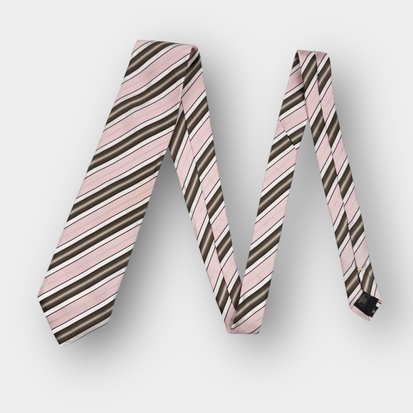 Serica Italy Striped 100% Silk Tie Handmade Classic 3.5 x 60 - Elegant Necktie - Picture 2 of 6